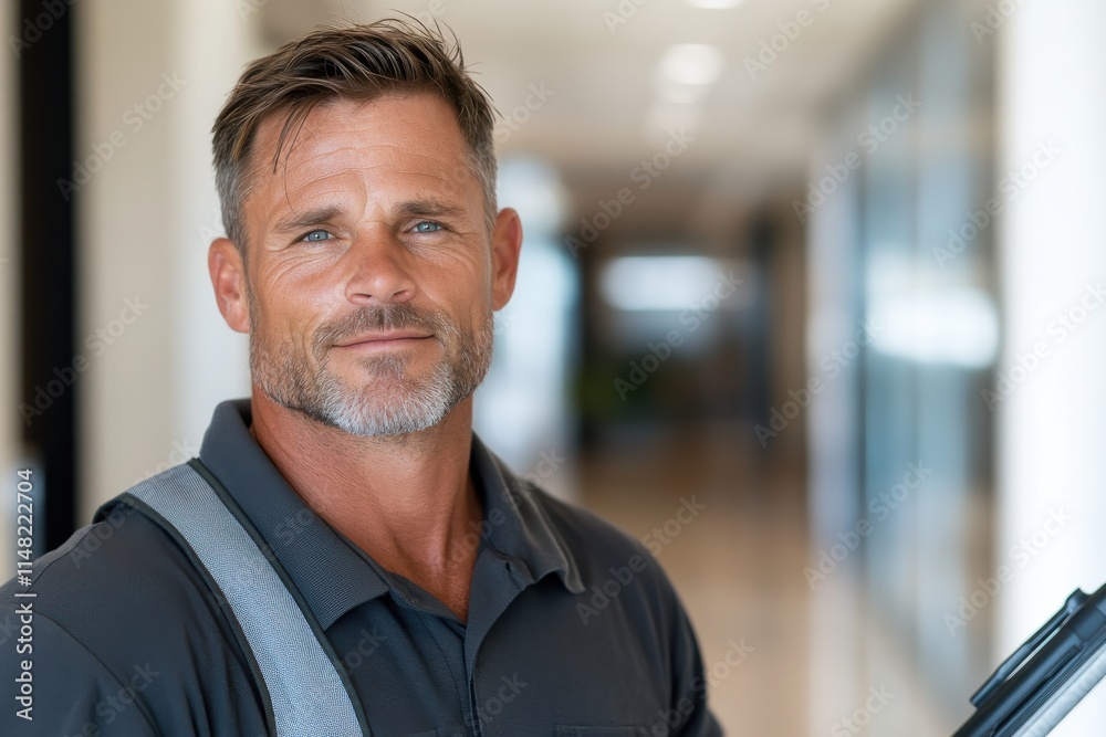 A confident man stands in a modern office, exuding professionalism and approachability, perfect for representing leadership and business environments. A confident man stands in a modern office, exuding professionalism and approachability, perfect for representing leadership and business environments.
