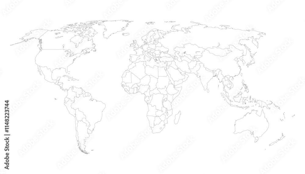 world map outline vector design world map outline vector design
