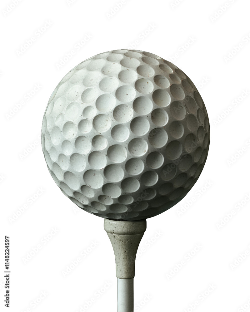 Golf Ball on a Tee on Transparent Background Golf Ball on a Tee on Transparent Background