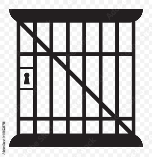 jail Solid icon. eps 10.