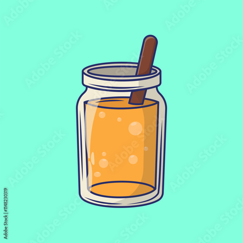 Warm apple cider vector great for cozy autumn and fall drink designs.