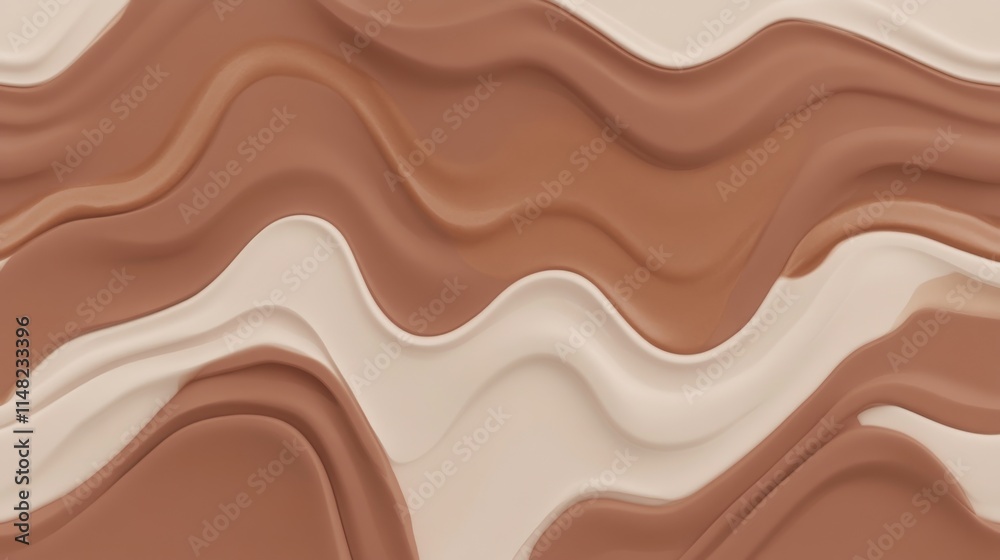 PANTONE 17-1230 Mocha Mousse Minimalist 3D Pattern Wallpaper Design PANTONE 17-1230 Mocha Mousse Minimalist 3D Pattern Wallpaper Design