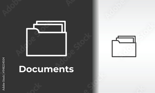 Documents Vector, Icon Or Logo Sign Isolated Symbol Illustration
