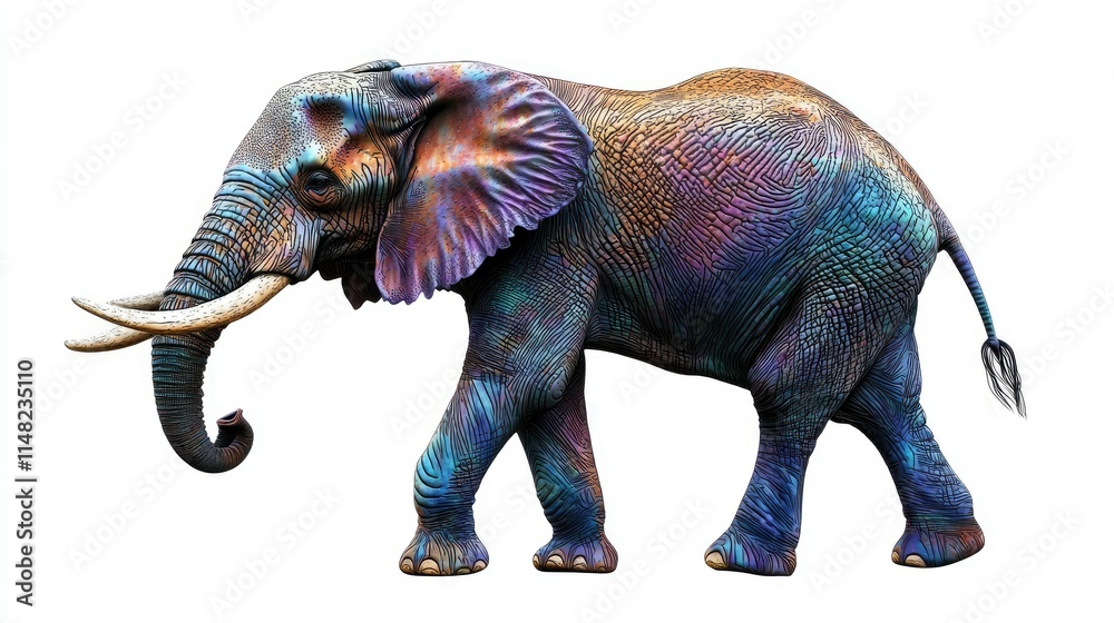 Colorful Abstract Elephant Illustration with Unique Pattern and Texture, Perfect for Artistic Projects, Poster Designs, and Wildlife Themed Artwork Colorful Abstract Elephant Illustration with Unique Pattern and Texture, Perfect for Artistic Projects, Poster Designs, and Wildlife Themed Artwork