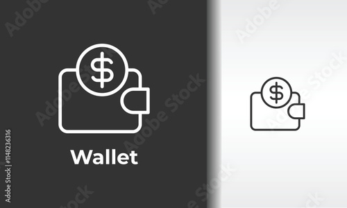 Wallet Vector, Icon Or Logo Sign Isolated Symbol Illustration