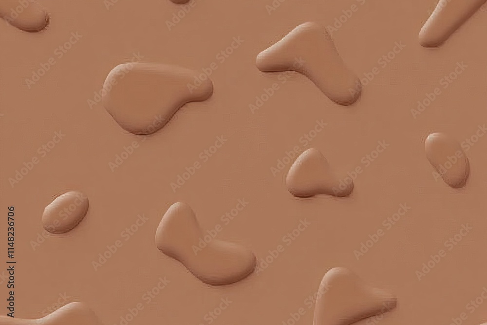 Fototapeta premium PANTONE 17-1230 Mocha Mousse Minimalist 3D Pattern Wallpaper Design