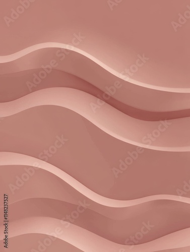 PANTONE 17-1230 Mocha Mousse Minimalist 3D Pattern Wallpaper Design