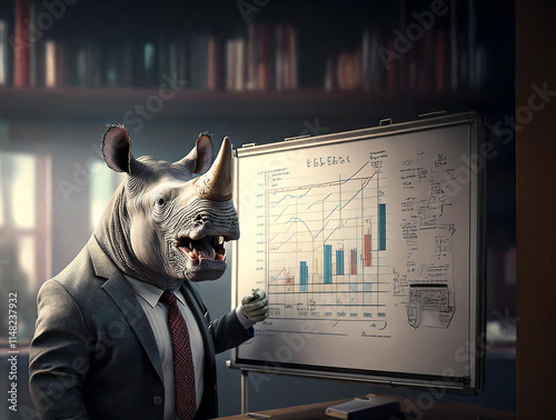 Rhino Business Presentation with Charts photo