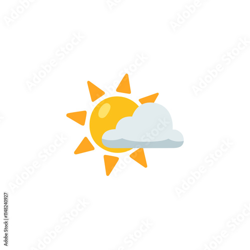 Sun Behind Cloud Emoji
