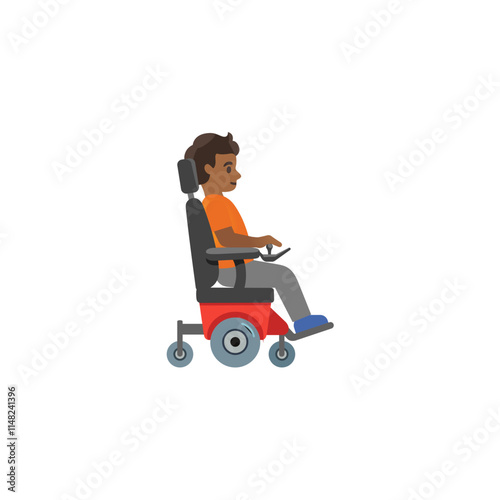 Person in Motorized Wheelchair Emoji
