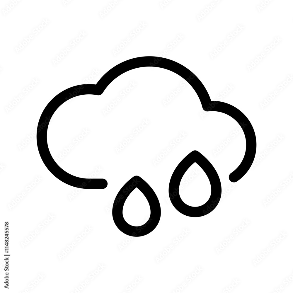 Rain Icon Vector Symbol Design Illustration Rain Icon Vector Symbol Design Illustration