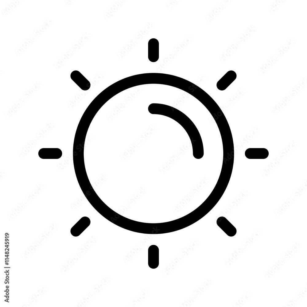 Sun Icon Vector Symbol Design Illustration
