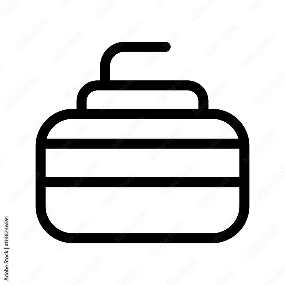 Curling Icon Vector Symbol Design Illustration Curling Icon Vector Symbol Design Illustration