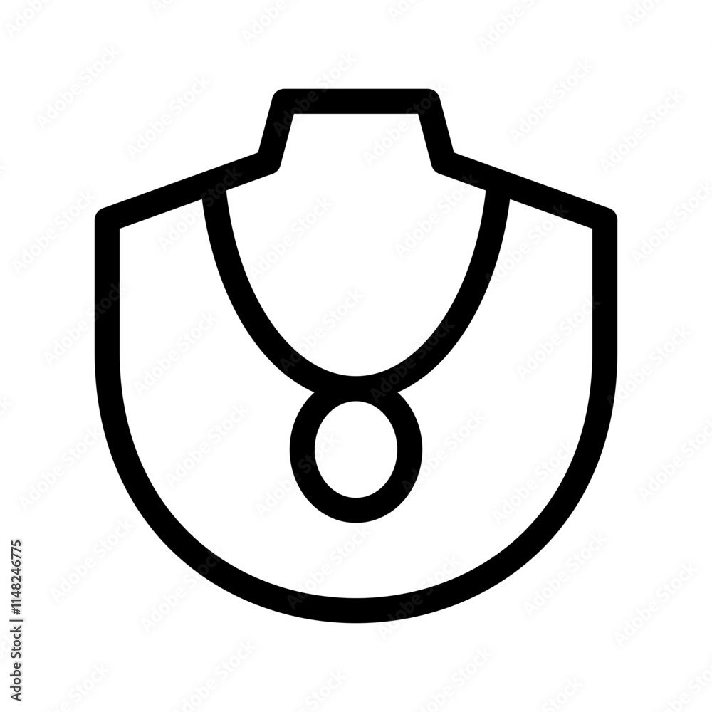 Necklace Bust Icon Vector Symbol Design Illustration Necklace Bust Icon Vector Symbol Design Illustration