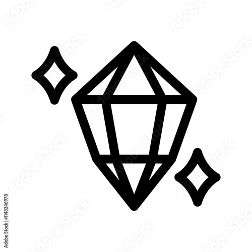 Crystal Icon Vector Symbol Design Illustration