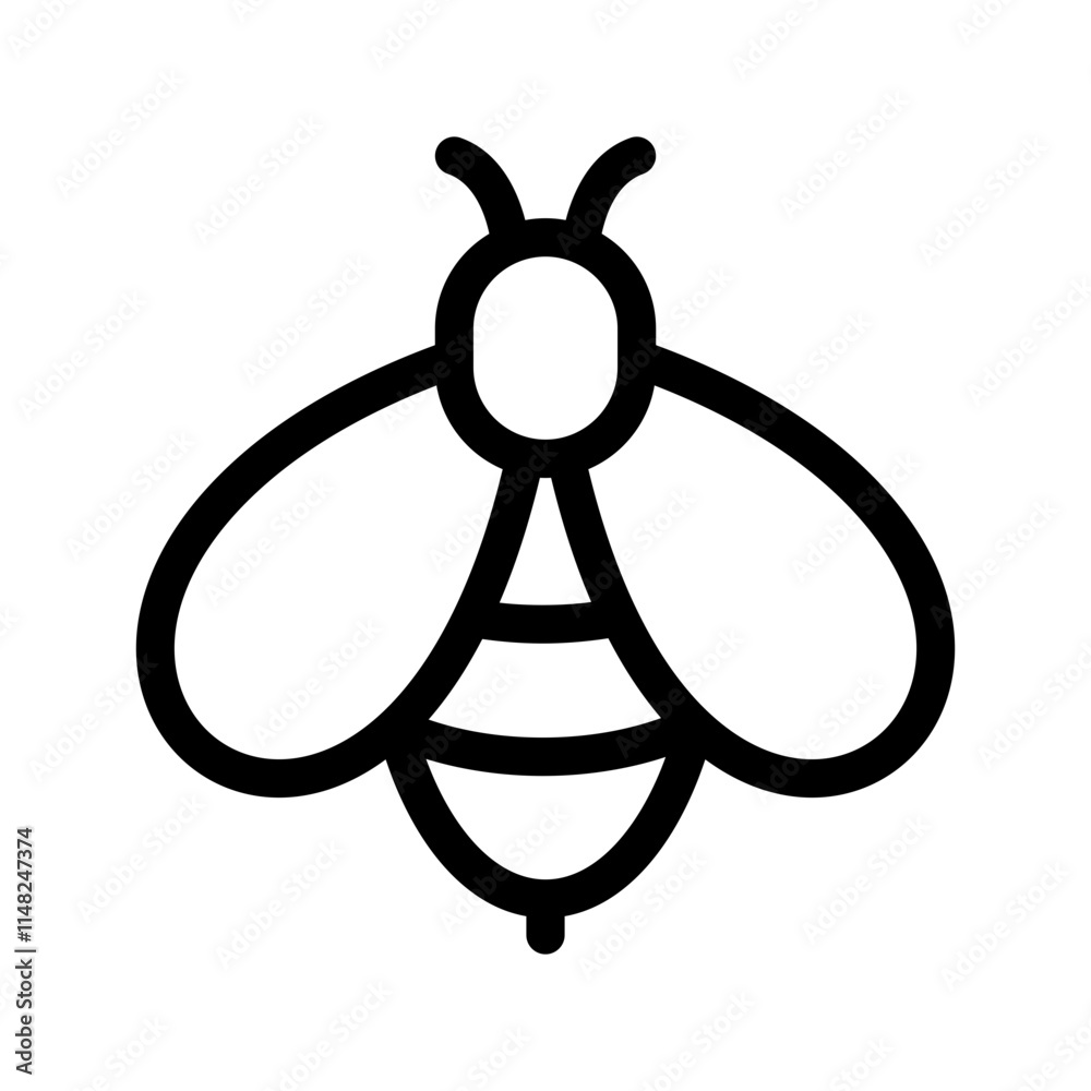 Obraz premium Bee Icon Vector Symbol Design Illustration