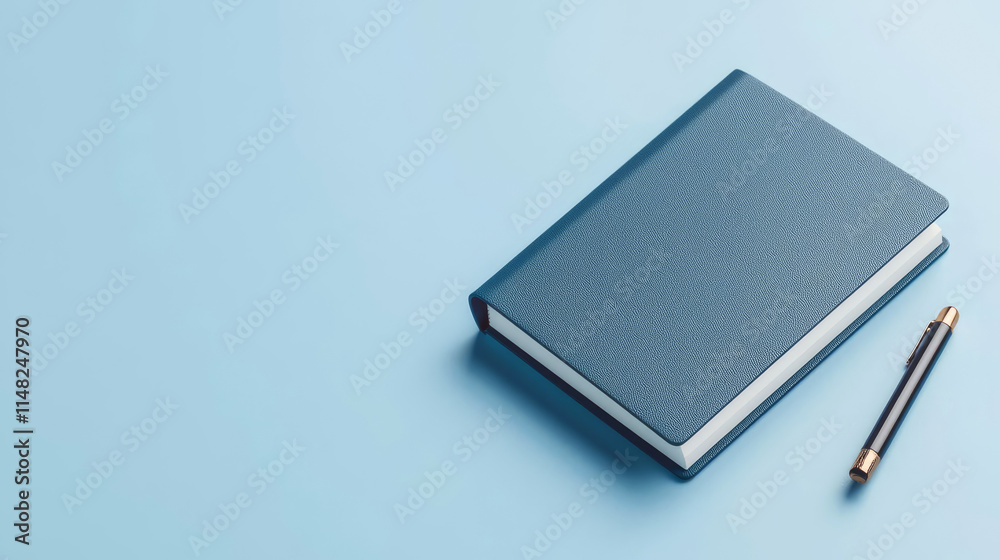 Personalized notebook with engraved cover, gift-ready presentation, 3D illustration Personalized notebook with engraved cover, gift-ready presentation, 3D illustration