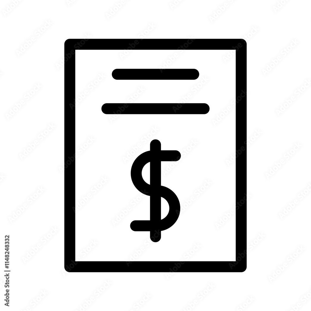 Invoice Icon Vector Symbol Design Illustration Invoice Icon Vector Symbol Design Illustration
