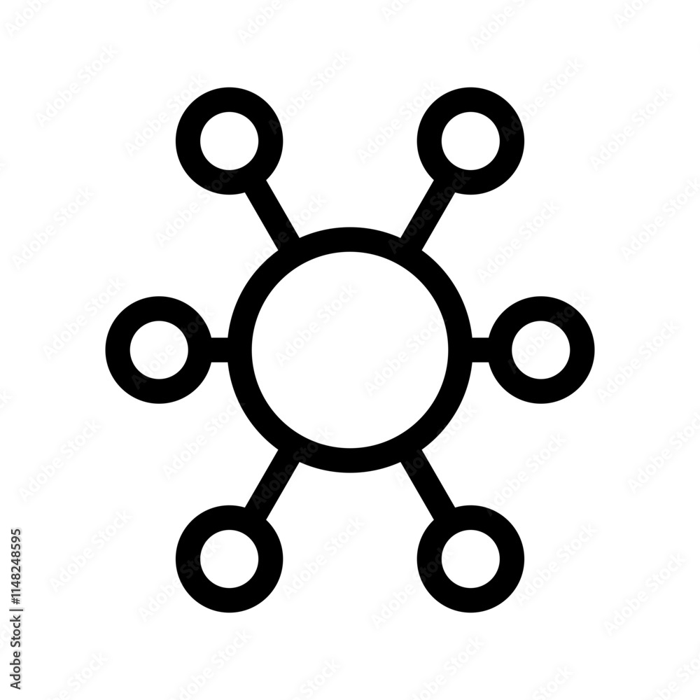 Mind Map Icon Vector Symbol Design Illustration Mind Map Icon Vector Symbol Design Illustration