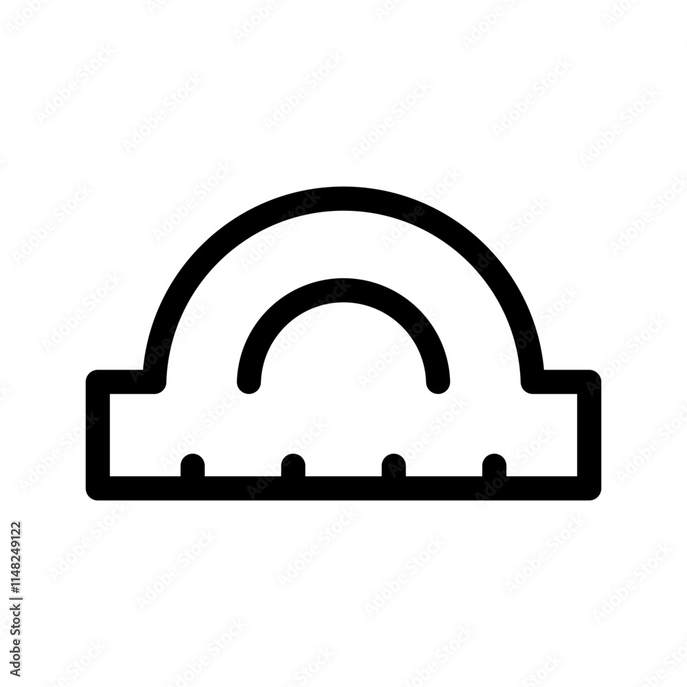 Protractor Icon Vector Symbol Design Illustration Protractor Icon Vector Symbol Design Illustration