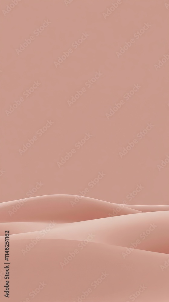 PANTONE 17-1230 Mocha Mousse Minimalist 3D Pattern Wallpaper Design
