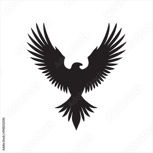 eagle silhouette vector clip art logo design photo