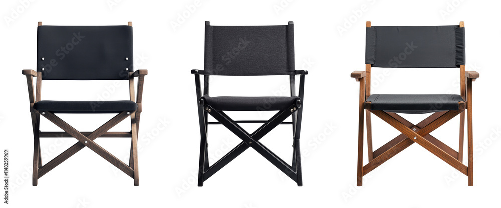Stylish folding director's chairs in various finishes Stylish folding director's chairs in various finishes