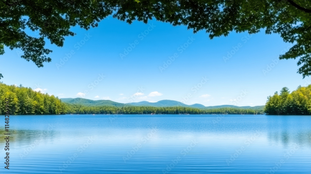 Forests and Swimming, A serene lake bordered by lush trees under a clear blue sky, reflecting the surrounding mountains and creating a tranquil natural scene. Forests and Swimming, A serene lake bordered by lush trees under a clear blue sky, reflecting the surrounding mountains and creating a tranquil natural scene.