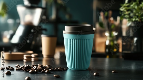 Wallpaper Mural Stylish Coffee Cup on Kitchen Table Torontodigital.ca