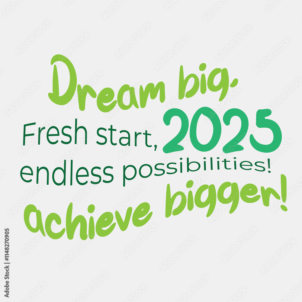Inspirational Colourful 2025 New Year Concepts Typography vector illustration
Inspirational Colourful 2025 New Year Concepts Typography vector illustration