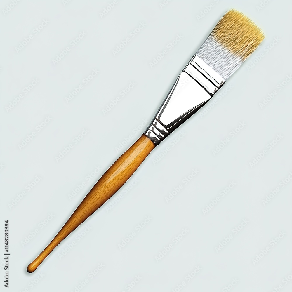 Fototapeta premium Paintbrush, an icon design with a white background. 