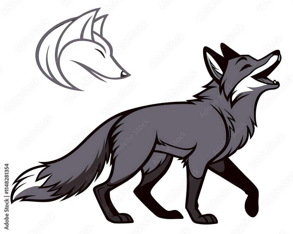 Set of Fox Gaming Mascot logo for Gaming logo brands for designs asseset copy space illustration Set of Fox Gaming Mascot logo for Gaming logo brands for designs asseset copy space illustration