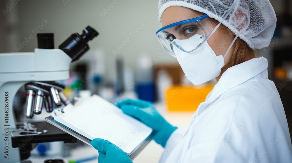 Food safety inspector working in laboratory Food safety inspector working in laboratory