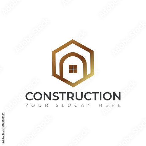 Real Estate vector building construction Repair logo