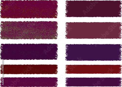 dark red purple palette highlighter brush stroke set vector