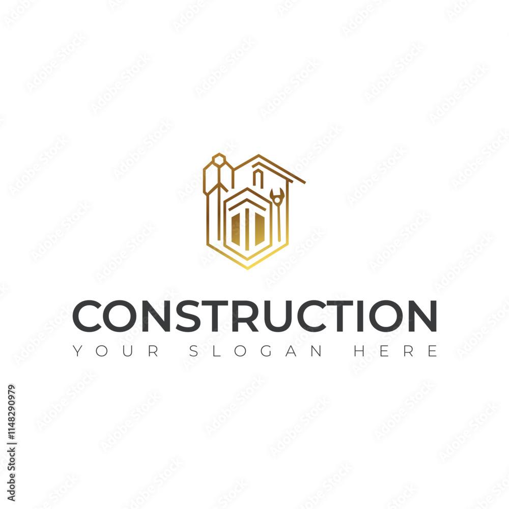 Real Estate vector building construction Repair logo Real Estate vector building construction Repair logo