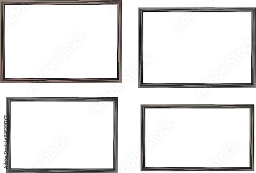 gray dark pattern colorful rectangular frames set vector