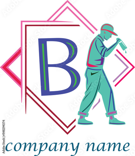 B logo design markating, B logo designe and nice designe. photo