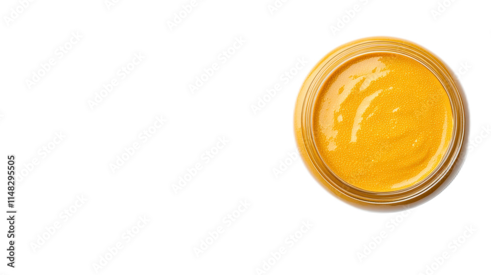 Golden Honey in a Glass Jar with a Smooth Texture and Reflection Golden Honey in a Glass Jar with a Smooth Texture and Reflection