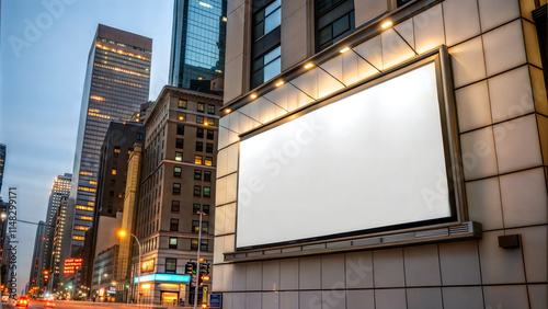 Billboard mockup in urban environment, 