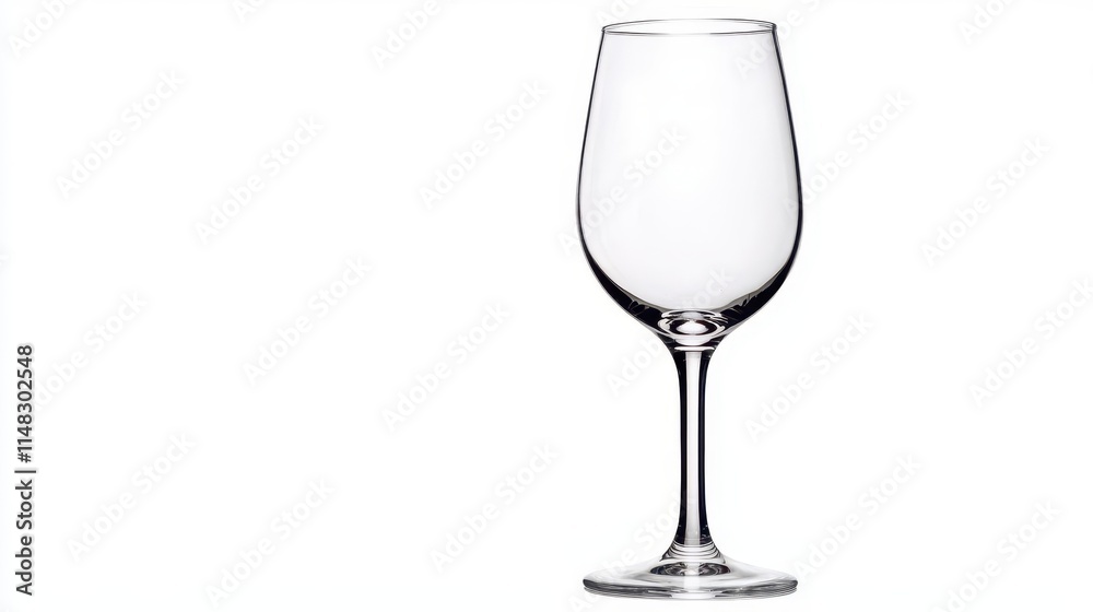 a glass wine glass, kitchenware, delicate stem, clear transparency, isolated on white background a glass wine glass, kitchenware, delicate stem, clear transparency, isolated on white background