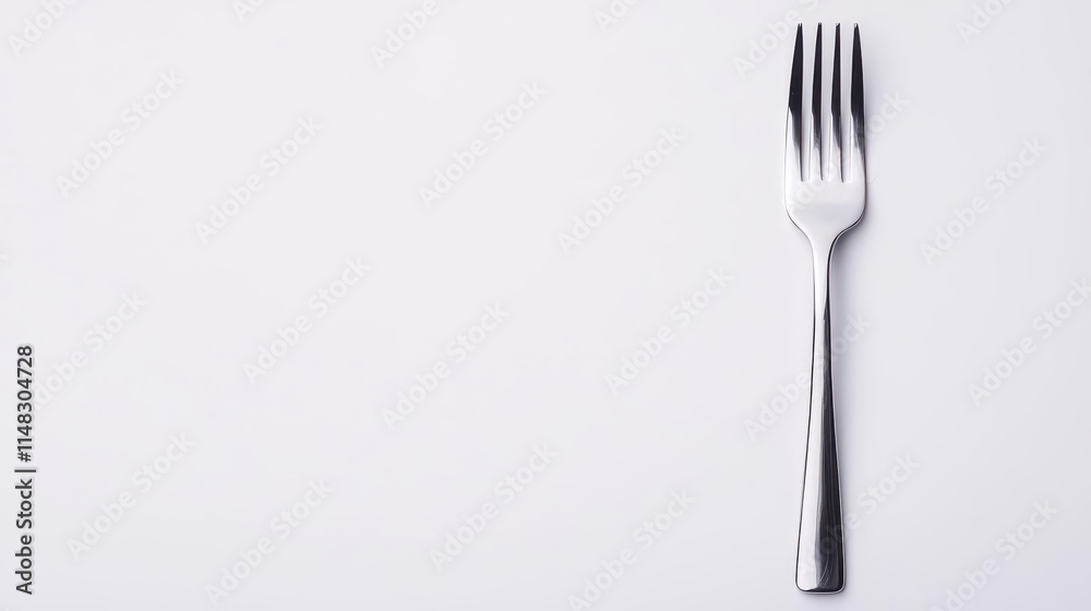 a stainless steel fork, cutlery item, shiny surface, ergonomic design, isolated on white background a stainless steel fork, cutlery item, shiny surface, ergonomic design, isolated on white background