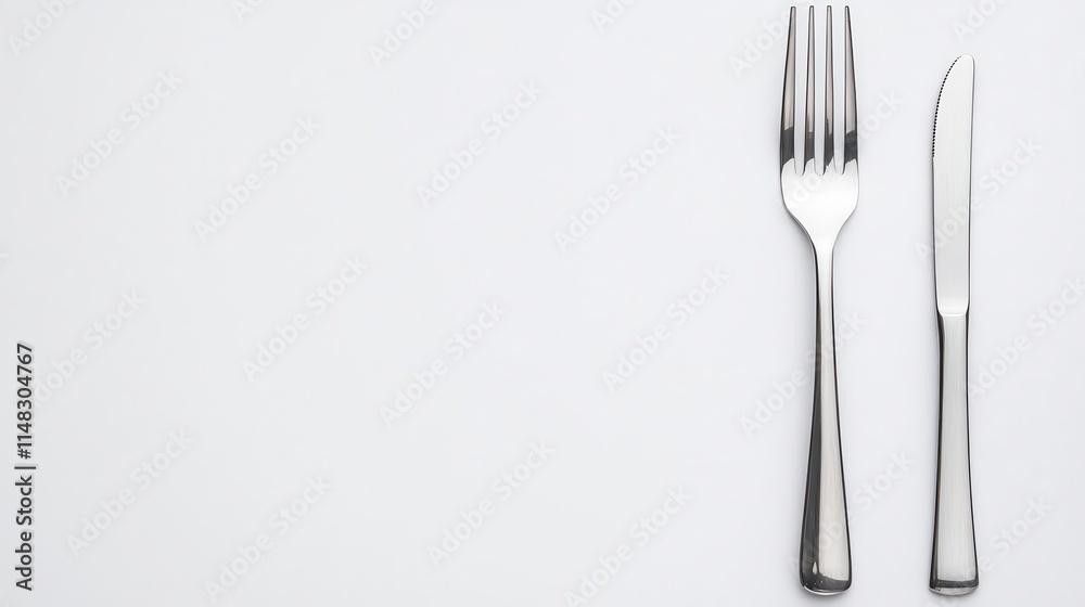 a stainless steel fork, cutlery item, shiny surface, ergonomic design, isolated on white background a stainless steel fork, cutlery item, shiny surface, ergonomic design, isolated on white background