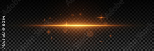 Flash light effect. Magic neon line and particle explosion. Vector illustration