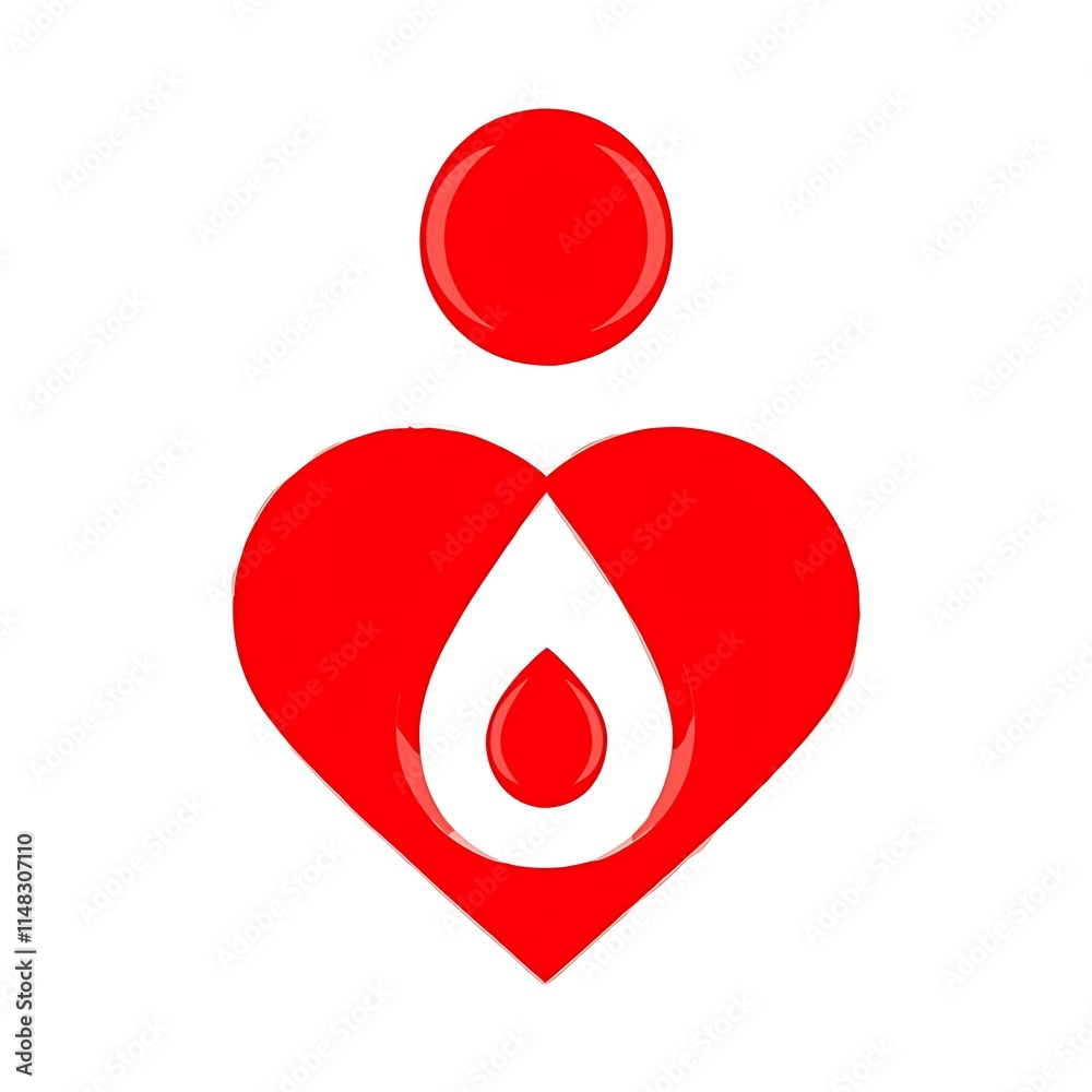 National Donor Day Illustration with Heart-Shaped Ribbon - February 14 National Donor Day Illustration with Heart-Shaped Ribbon - February 14
