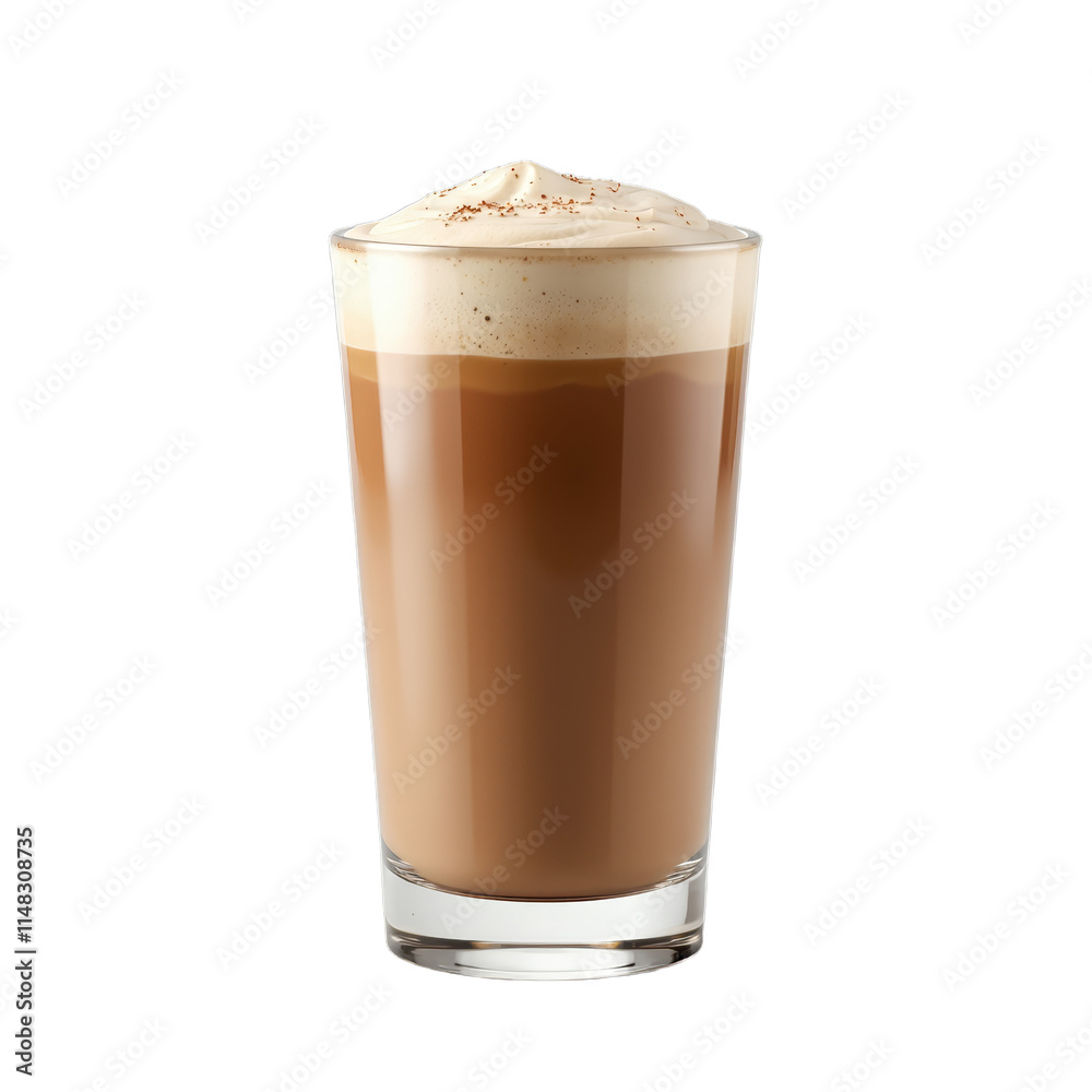 Creamy coffee drink topped with cinnamon