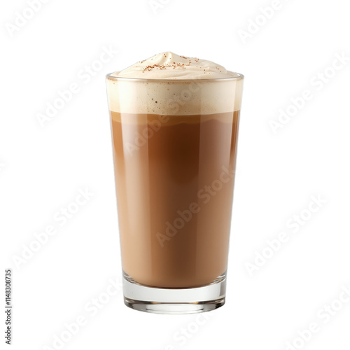 Obraz na płótnie Creamy coffee drink topped with cinnamon w salonie