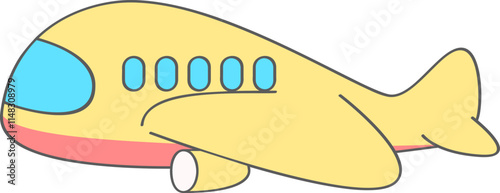 Illustration of cartoon airplane