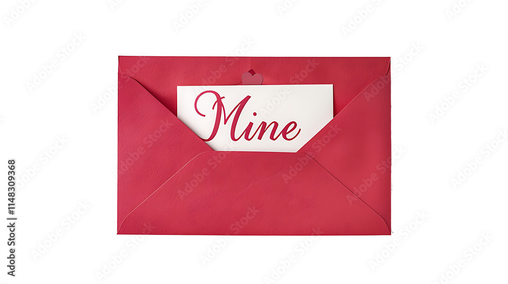 A red envelope with a visible card saying A red envelope with a visible card saying