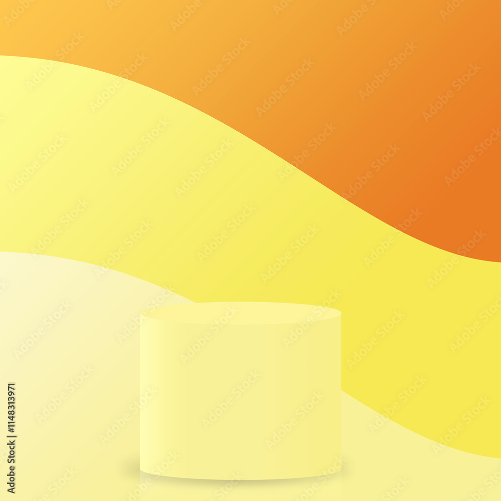 Minimalistic and abstract design featuring cylindrical podium with 3 colors harmonious blend background. Perfect mockup for your product presentation. Interior 3d render. Products presentation scene Minimalistic and abstract design featuring cylindrical podium with 3 colors harmonious blend background. Perfect mockup for your product presentation. Interior 3d render. Products presentation scene